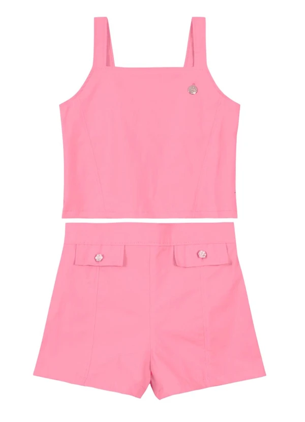 Brandili Mundi - Conjunto Infantil Menina Rosa