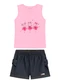 Duduka - Conjunto Infantil Menina Azul - variação: Rosa