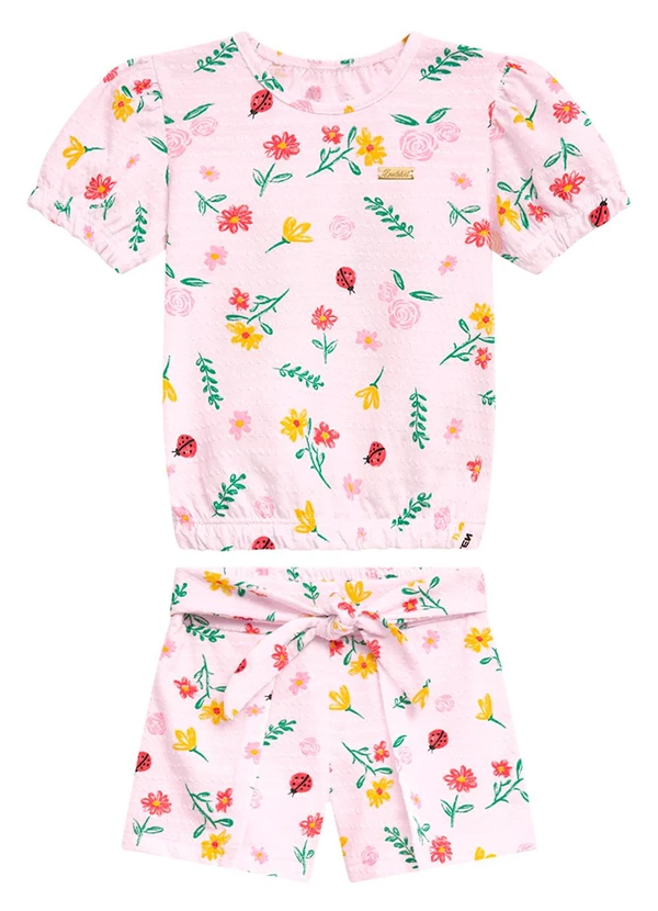 Duduka - Conjunto Infantil Menina Rosa