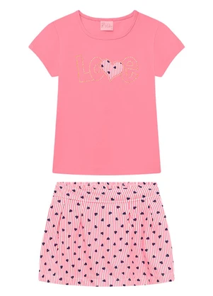 Duduka - Conjunto Infantil Menina Rosa - DUDUKA