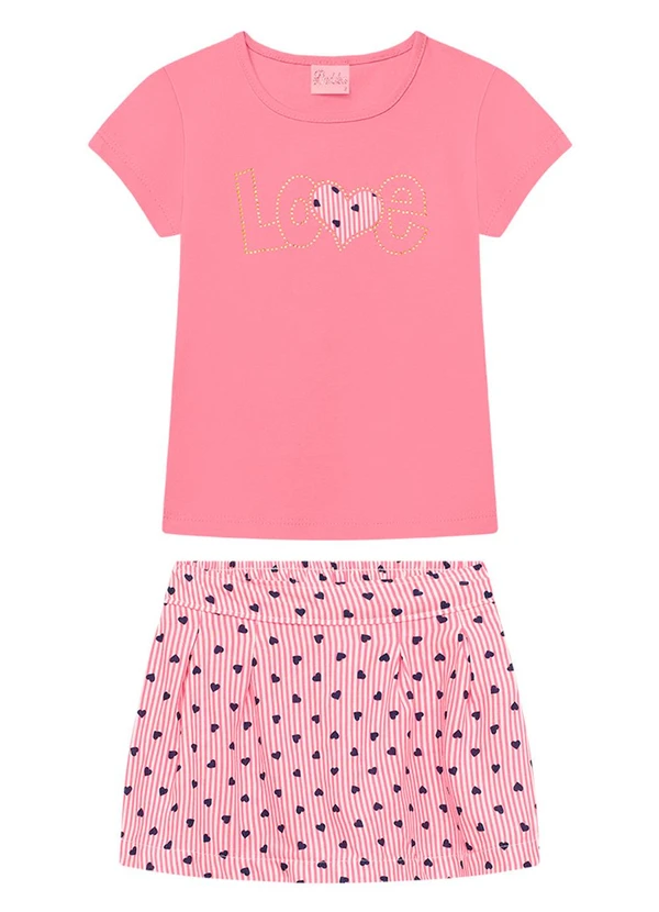 Duduka - Conjunto Infantil Menina Rosa