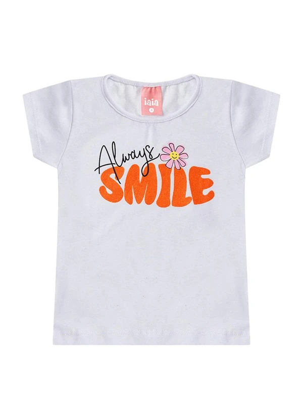 Rosa Azul - Conjunto Infantil Menina Smile Branco 3