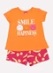 Kyly - Conjunto Infantil Menina Smile Laranja - variação: Laranja