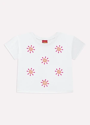 Kyly - Conjunto Infantil Menina Sol Branco - KYLY