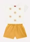Kyly - Conjunto Infantil Menina Sol Rosa - variação: Off White