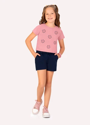 Kyly - Conjunto Infantil Menina Sol Rosa - KYLY
