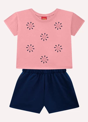 Kyly - Conjunto Infantil Menina Sol Rosa - KYLY