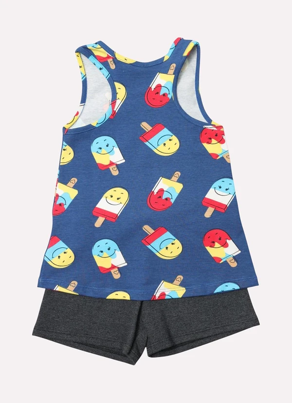 Kyly - Conjunto Infantil Menina Sorvetinho Azul 3