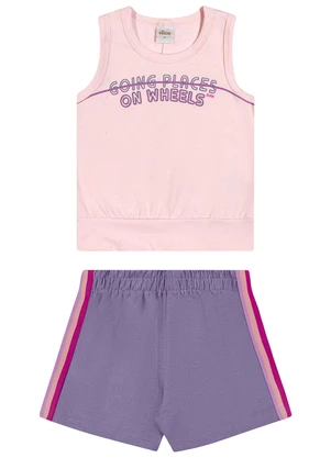 Elian - Conjunto Infantil Menina Sport Rosa - ELIAN