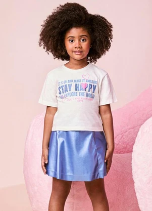 Momi - Conjunto Infantil Menina Stay Happy com Strass - MOMI