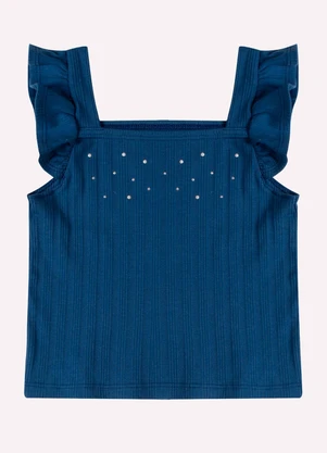 Kyly - Conjunto Infantil Menina Strass Azul - KYLY