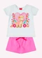 Kyly - Conjunto Infantil Menina Strass Rosa - variação: Branco