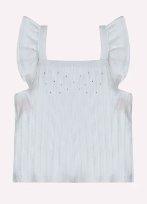 Kyly - Conjunto Infantil Menina Strass Branco - KYLY