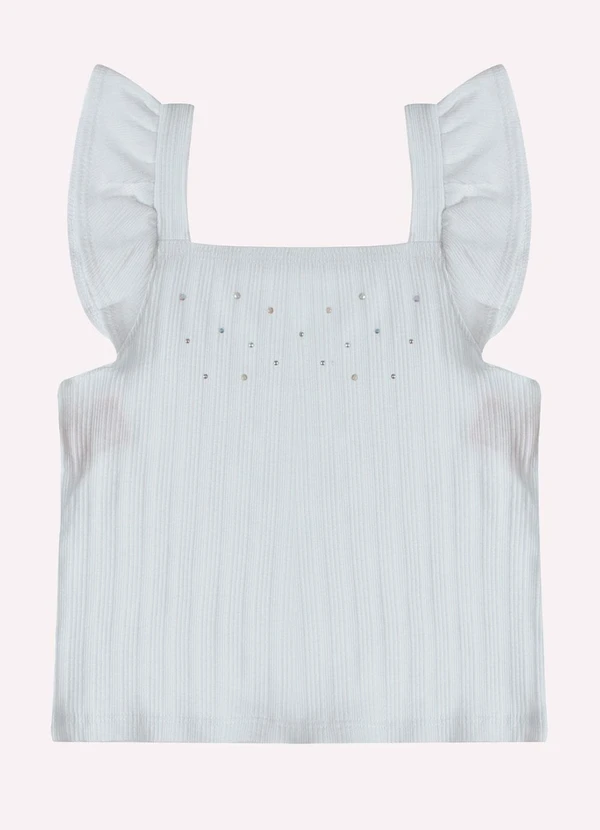 Kyly - Conjunto Infantil Menina Strass Branco 2