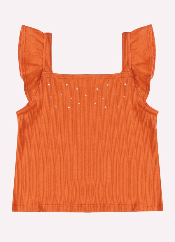 Kyly - Conjunto Infantil Menina Strass Laranja 3