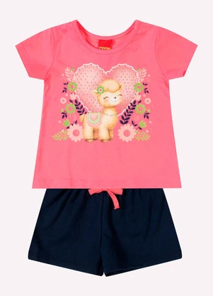 Kyly - Conjunto Infantil Menina Strass Rosa - KYLY