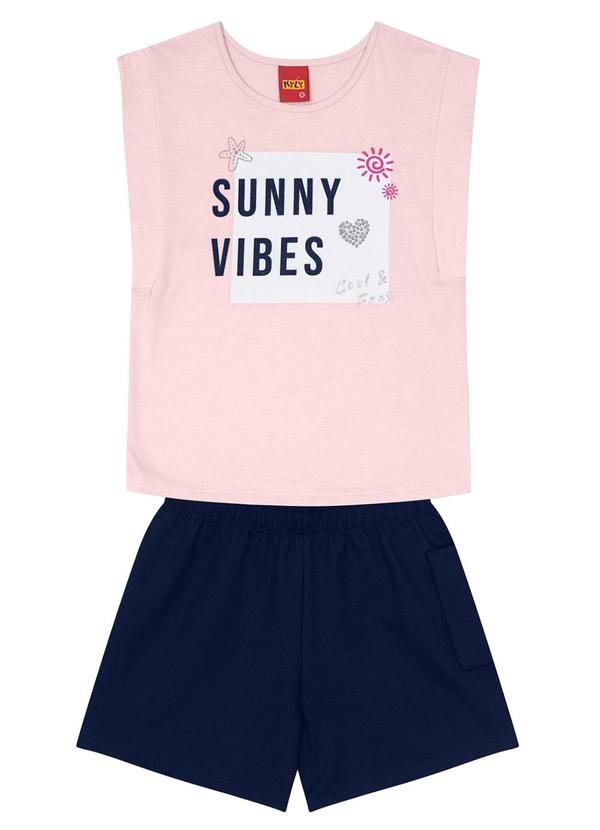 Kyly - Conjunto Infantil Menina Sunny Vibes Rosa 2