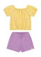 Elian - Conjunto Infantil Menina Tropicais Elian Amarelo - variação: Amarelo