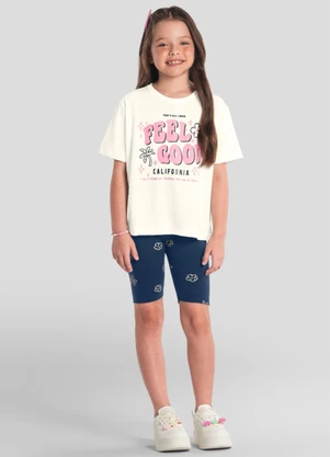 Brandili - Conjunto Infantil Menina Tropical em Gel Natural - BRANDILI