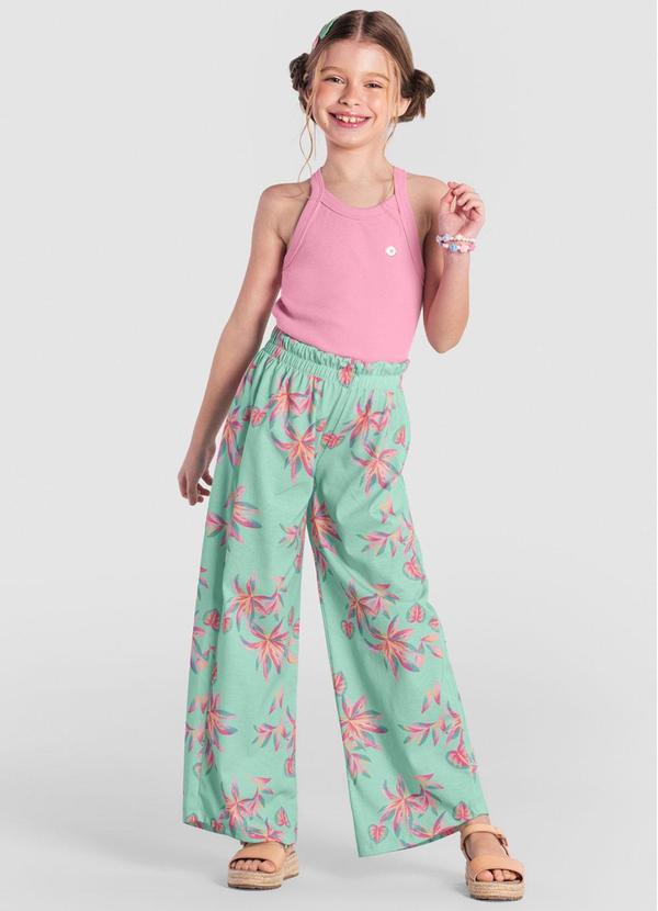 Brandili - Conjunto Infantil Menina Tropical Rosa
