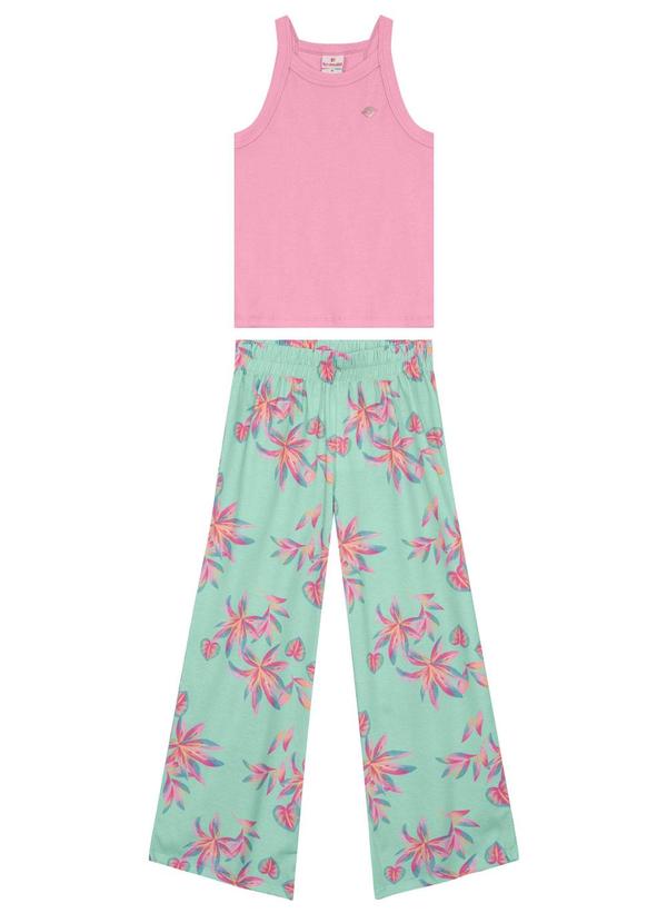 Brandili - Conjunto Infantil Menina Tropical Rosa 2