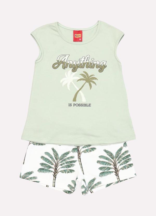 Kyly - Conjunto Infantil Menina Tropical Verde 2