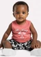 Kyly - Conjunto Infantil Menina Tropical Laranja - variação: Vermelho