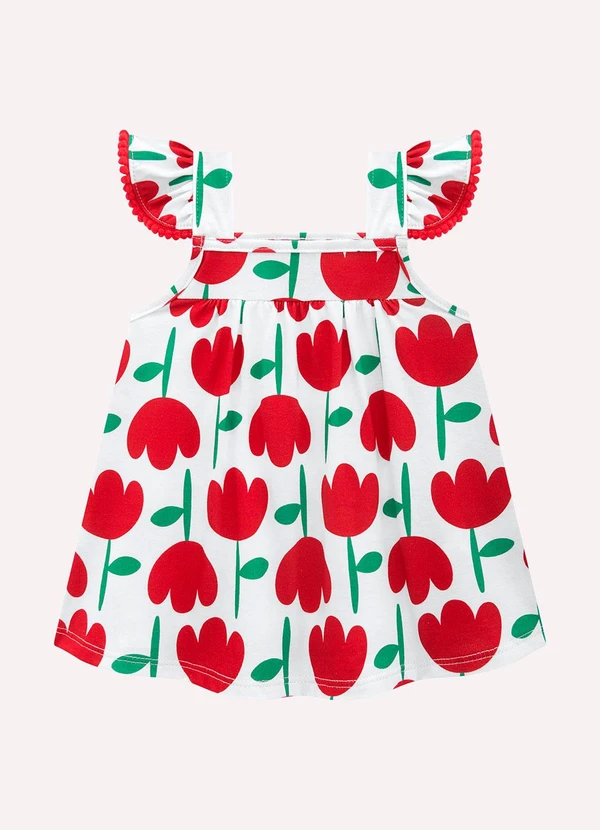 Kyly - Conjunto Infantil Menina Tulipas Branco 3