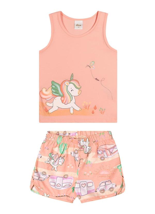 Elian - Conjunto Infantil Menina Unicórnio Elian Salmão