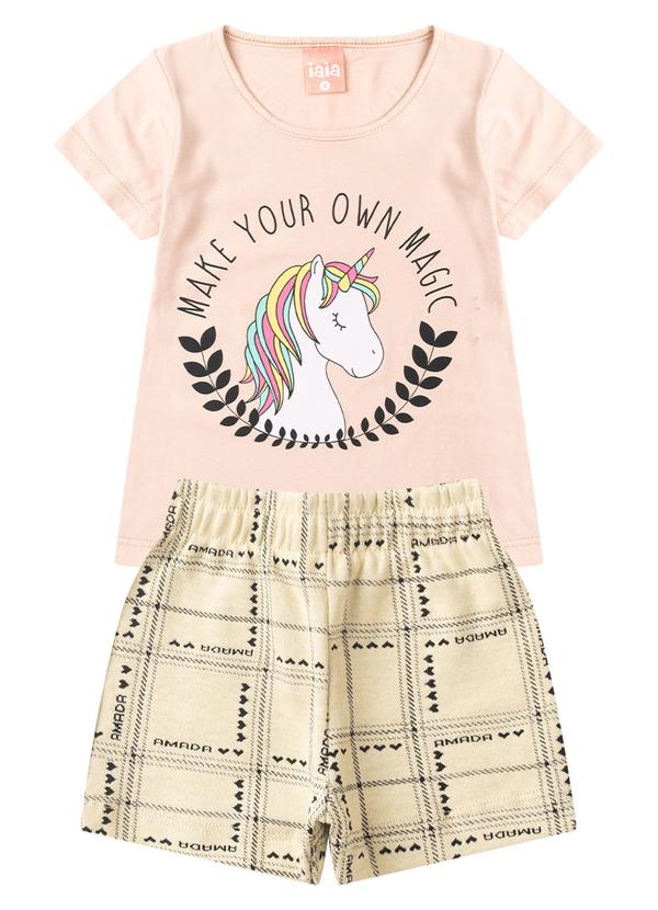 Rosa Azul - Conjunto Infantil Menina Unicórnio Iaia Rosa