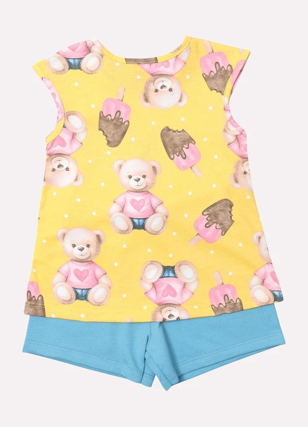 Kyly - Conjunto Infantil Menina Ursinho Amarelo 3