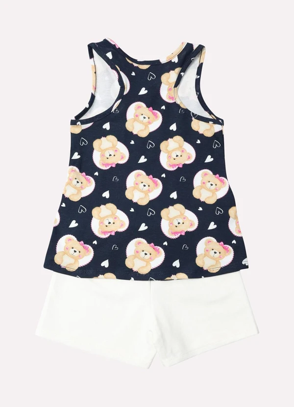 Kyly - Conjunto Infantil Menina Ursinho Azul Marinho 3