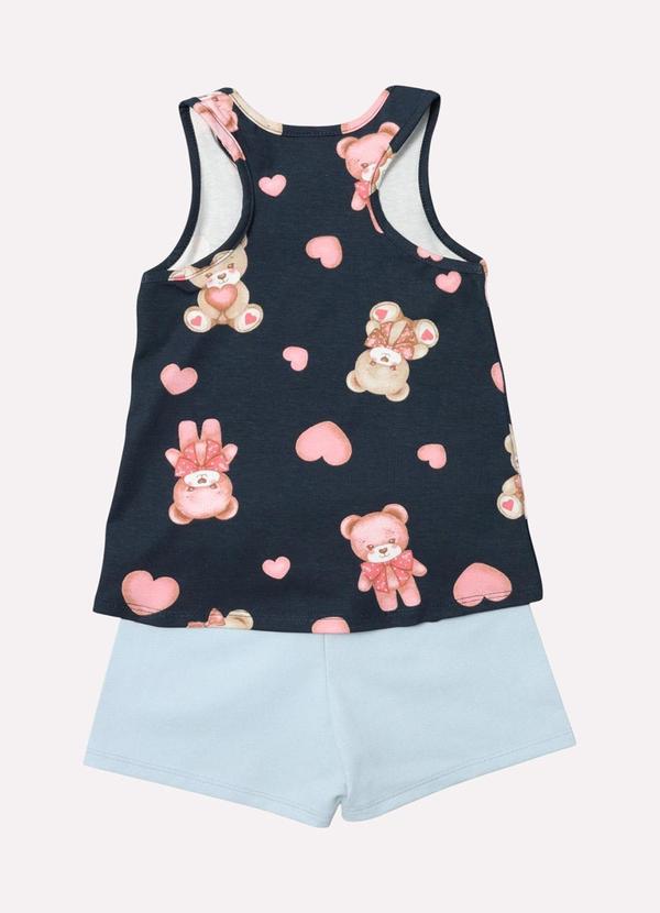 Kyly - Conjunto Infantil Menina Ursinho Azul Marinho 3