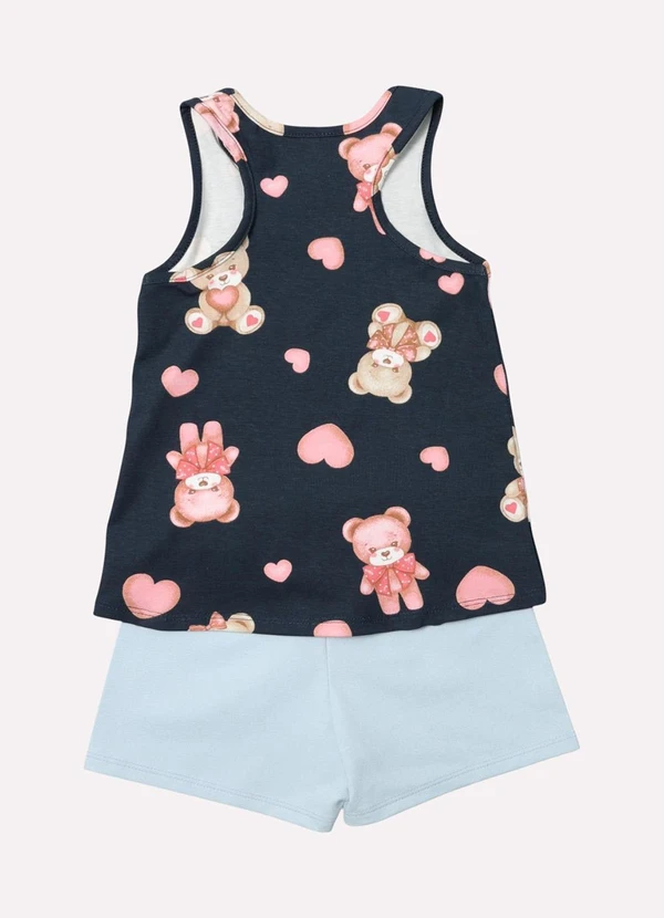 Kyly - Conjunto Infantil Menina Ursinho Azul Marinho 3