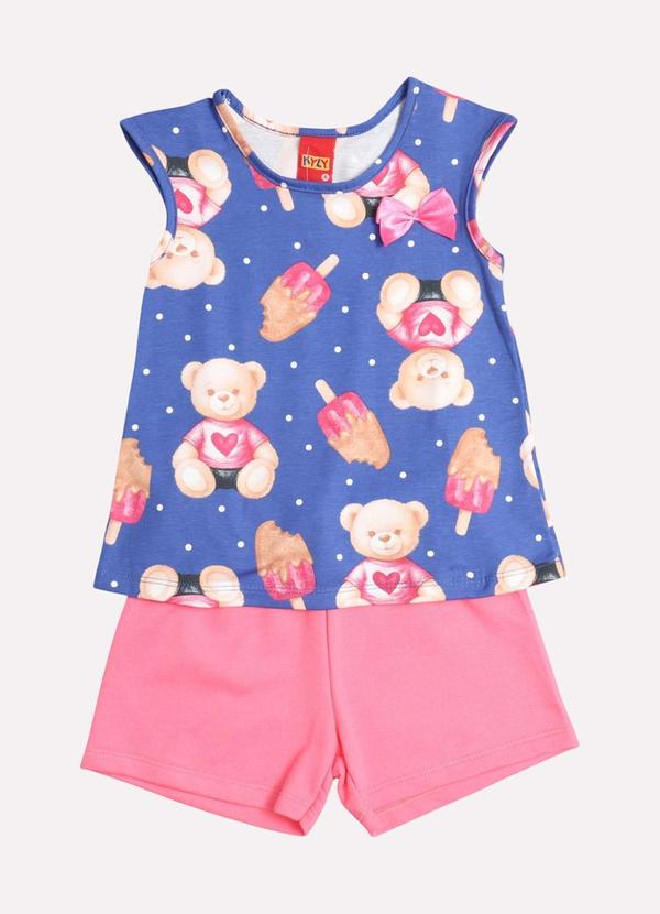 Kyly - Conjunto Infantil Menina Ursinho Azul 2