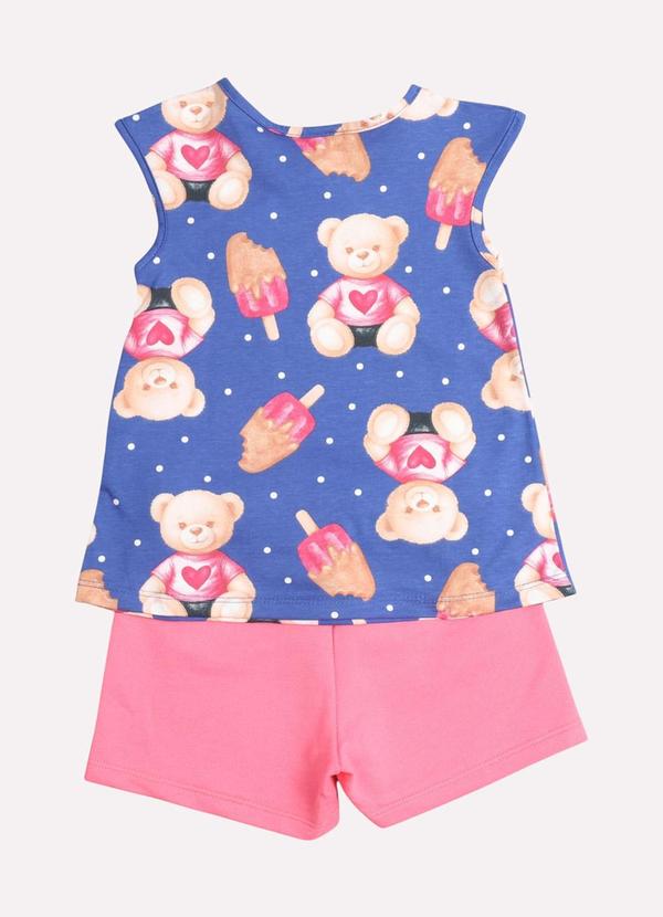 Kyly - Conjunto Infantil Menina Ursinho Azul 3