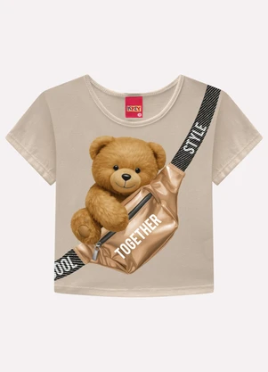 Kyly - Conjunto Infantil Menina Ursinho Bege - KYLY