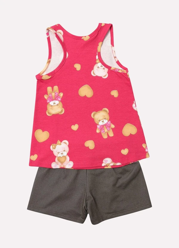 Kyly - Conjunto Infantil Menina Ursinho Rosa 3