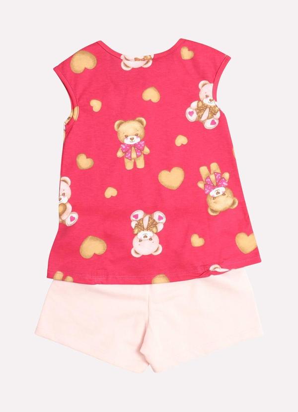 Kyly - Conjunto Infantil Menina Ursinho Rosa 3