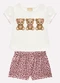 Milon - Conjunto Infantil Menina Ursinhos Branco - variação: Branco
