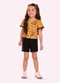 Nanai - Conjunto Infantil Menina Ursos Amarelo - variação: Amarelo