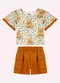 Nanai - Conjunto Infantil Menina Ursos Amarelo - variação: Branco
