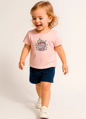 Rosa Azul - Conjunto Infantil Menina Verão Candy Iaia Rosa - ROSA AZUL