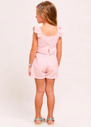 Vida Costeira - Conjunto Infantil Menina Verão Regata e Shorts com - VIDA COSTEIRA
