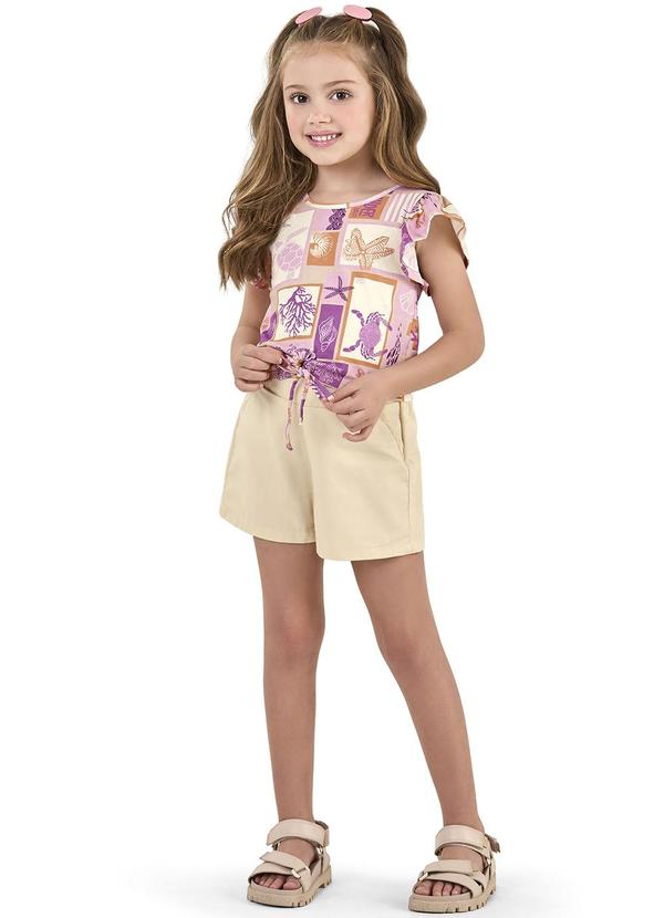 Elian - Conjunto Infantil Menina Verão Roxo