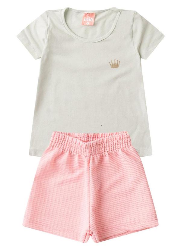 Rosa Azul - Conjunto Infantil Menina Verde Água