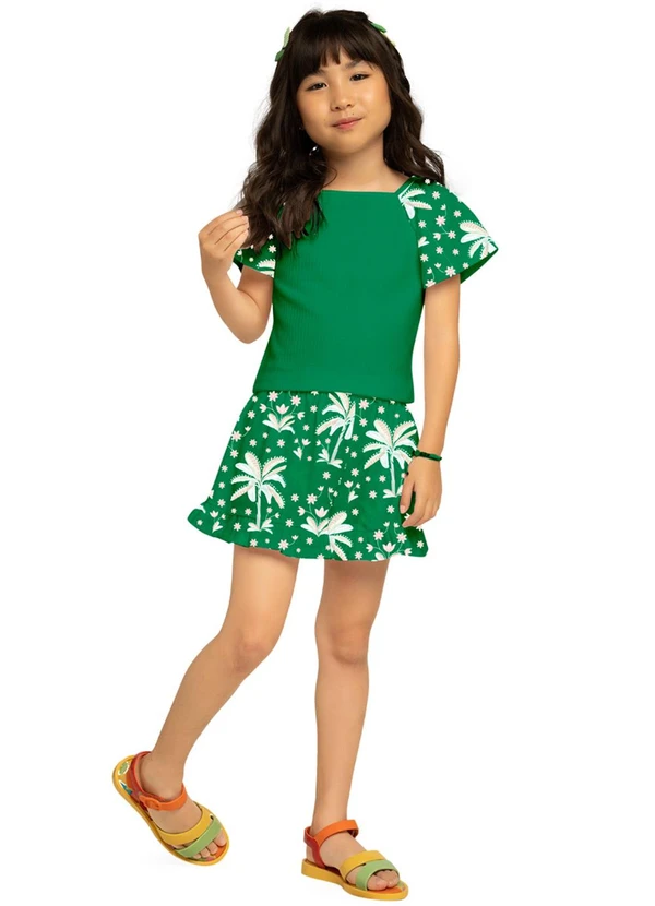 Nanai - Conjunto Infantil Menina Verde 1
