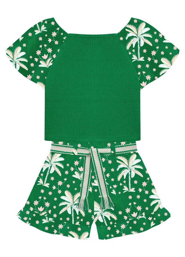 Nanai - Conjunto Infantil Menina Verde 2