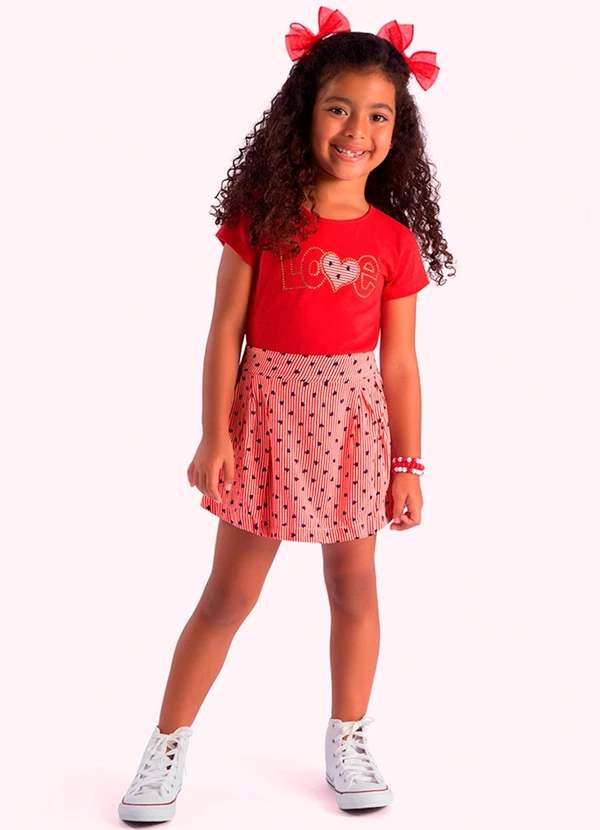 Duduka - Conjunto Infantil Menina Vermelha