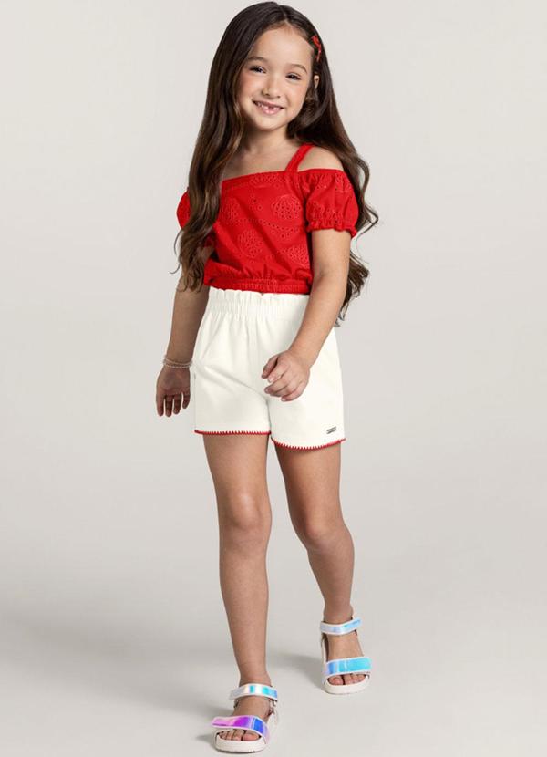 Brandili - Conjunto Infantil Menina Vermelho